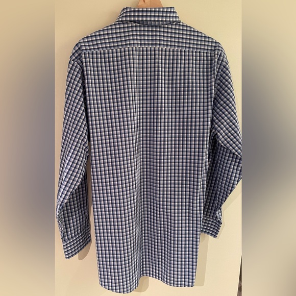 Arrow Button Down Casual Shirt - Men’s 16 32/33 Blue Navy White - Picture 6 of 7